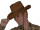 Cowboy-Hut "Elroy" braun, Lederlook
