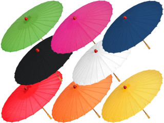 Chinaschirm uni Ø 80cm, H 88cm, versch. Farben