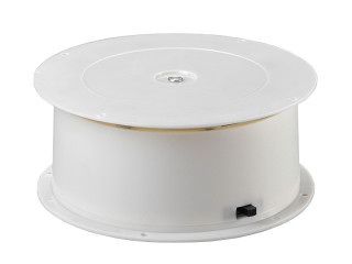 scène tournante fonctionnant sur batterie Ø 15cm, h 65mm, 1,7t/mn, capacité de charge 4 kg