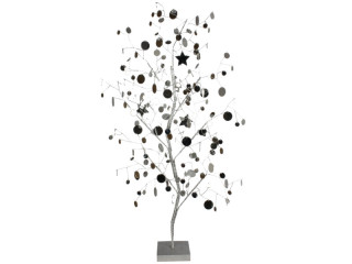 Spiegelbaum mit Sternen H 90cm x Ø 50cm Sterne 50mm runde Spiegel 15/20/30mm