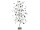 Spiegelbaum mit Sternen H 90cm x Ø 50cm Sterne 50mm runde Spiegel 15/20/30mm