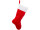 Weihnachtssocke Plüsch rot-weiss, Polyester, 24 x 41cm