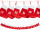 Adventskalender "Weihnachts-Socken" Polyester/Filz, rot-weiss L 140cm