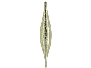 Weihnachtskugel "Bauernsilber" Tropfen, quecksilberfarben, L 33cm