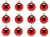 Weihnachtskugel B1 glanz rot, Ø 4cm, 12 Stück