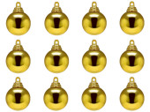 Weihnachtskugel B1 glanz gold, Ø 4cm, 12 Stück
