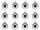 boule de Noël B1 brillant argenté, Ø 4cm, 12 pcs.