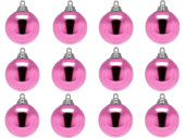Weihnachtskugel B1 glanz rosa, Ø 6cm, 12 Stück