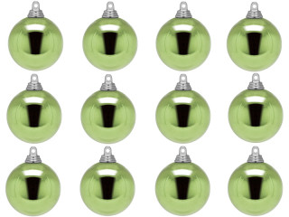 Weihnachtskugel B1 glanz hellgrün, Ø 6cm, 12 Stück