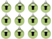 christmas ball B1 shiny light green, Ø 6cm, 12 pcs.