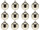boule de Noël B1 brillant taupe, Ø 6cm, 12 pcs.
