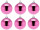 Weihnachtskugel B1 glanz rosa, Ø 8cm, 6 Stück