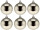 boule de Noël B1 brillant taupe, Ø 8cm, 6 pcs.