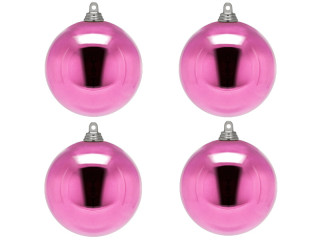 Weihnachtskugel B1 glanz rosa, Ø 10cm, 4 Stück