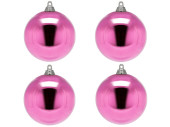 Weihnachtskugel B1 glanz rosa, Ø 10cm, 4 Stück