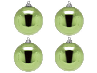 boule de Noël B1 brillant vert clair, Ø 10cm, 4 pcs.
