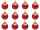 Weihnachtskugel B1 matt rot, Ø 4cm, 12 Stück