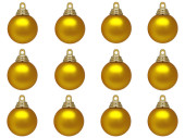 boule de Noël B1 mat or, Ø 4cm, 12 pcs.