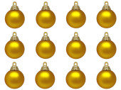 Weihnachtskugel B1 matt gold, Ø 4cm, 12 Stück