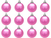 Weihnachtskugel B1 matt rosa, Ø 6cm, 12 Stück