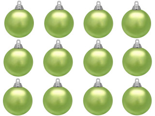 christmas ball B1 mat light green, Ø 6cm, 12 pcs.