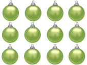 boule de Noël B1 mat vert clair, Ø 6cm, 12 pcs.