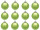 christmas ball B1 mat light green, Ø 6cm, 12 pcs.