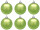 Weihnachtskugel B1 matt hellgrün, Ø 8cm, 6 Stück