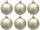 Weihnachtskugel B1 matt taupe, Ø 8cm, 6 Stück