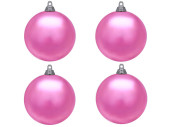 Weihnachtskugel B1 matt rosa, Ø 10cm, 4 Stück
