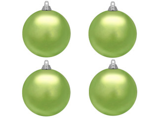 Weihnachtskugel B1 matt hellgrün, Ø 10cm, 4 Stück