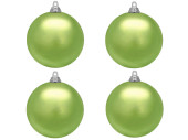 christmas ball B1 mat light green, Ø 10cm, 4 pcs.