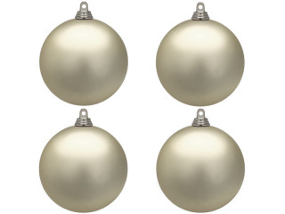Weihnachtskugel B1 matt taupe, Ø 10cm, 4 Stück