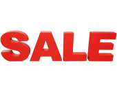 Text "SALE" 4-teilig Styro rot, H 40cm, L...