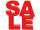 Text "SALE" 4-teilig Styro rot, H 40cm, L 150cm, T 8cm