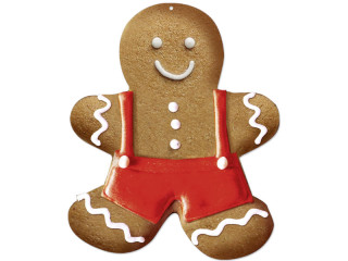Lebkuchen-Display 2D Mann braun/weiss, B 46 x H 55cm