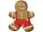 Lebkuchen-Display 2D Mann braun/weiss, B 46 x H 55cm