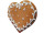 Lebkuchen-Display 2D Herz braun/weiss, B 55 x H 49cm