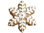 Lebkuchen-Display 2D Stern braun/weiss, B 45 x H 50cm