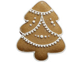 Lebkuchen-Display 2D Baum braun/weiss, B 41 x H 50cm