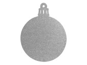 Weihnachtskugel 2D glitter silber uni B 28 x H 35cm