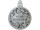 Weihnachtskugel 2D "Merry Christmas" silber/schwarz B 40 x H 50cm