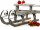 Schlitten"Antik" Holz/Metall braun/grau, L 38,5cm