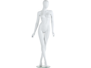 mannequin "Basic Line" dame fibre de verre, jambes croisées
