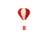 Heissluftballon M Ø 25cm x H 40cm rot-weiss