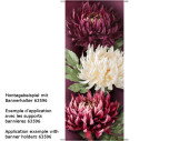 Textilbanner 3 Chrysantheme 75x180cm, lila/weiss...