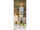 Textilbanner Weihnachskerzen 75x180cm, crème/Holz, Schlauchnaht oben+unten
