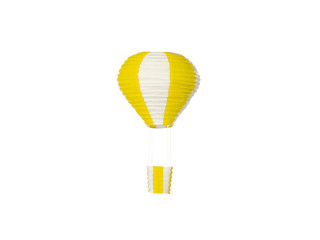 Heissluftballon "M" Ø 25cm x H 40cm gelb-weiss