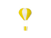 hot air balloon M Ø 25cm x h 40cm yellow-white