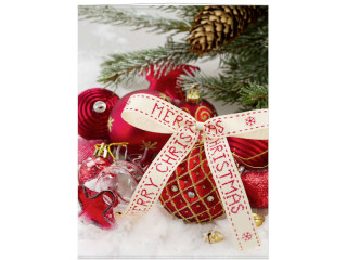 Display-Banner Merry Christmas 150 x 200cm, rot/weiss/grün, inkl. Aufhängung